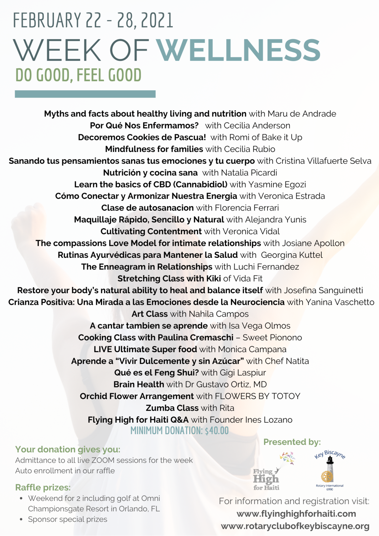 Flying High for Haiti to host virtual Week of Wellness